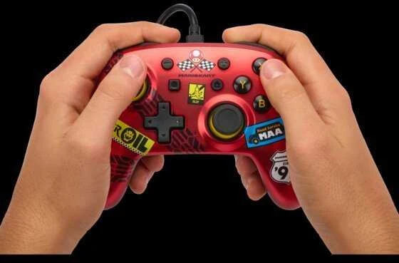 Power A PowerA Mario Kart: Racer Raudona laidinis valdiklis skirtas Nintendo Switch