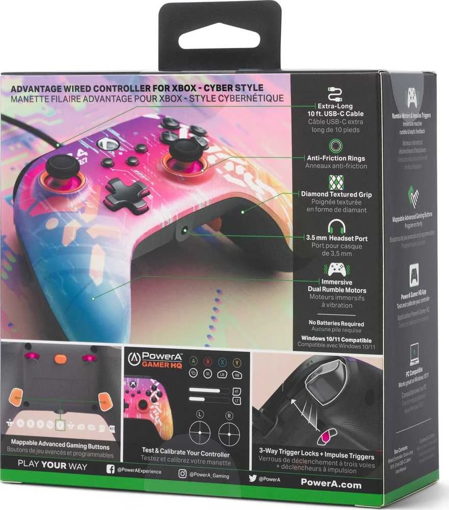 Power A „PowerA“ patobulintas laidinis valdiklis – „Cyber Style“ („XBOX X/S“)