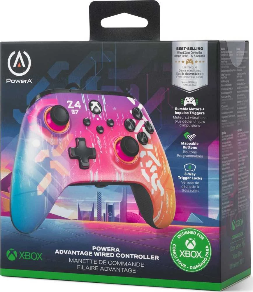 Power A „PowerA“ patobulintas laidinis valdiklis – „Cyber Style“ („XBOX X/S“)