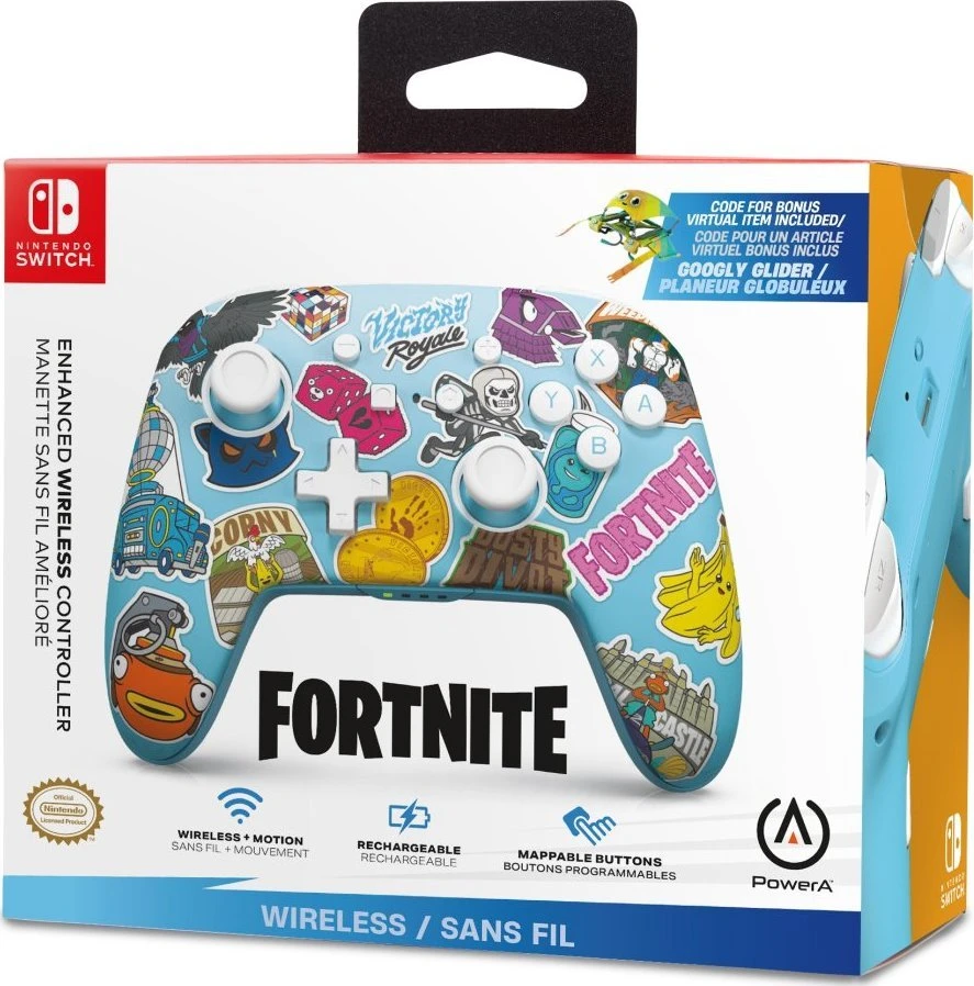 Power A PowerA SWITCH Pad Wireless Pad Patobulinta Fortnite lipdukų manija