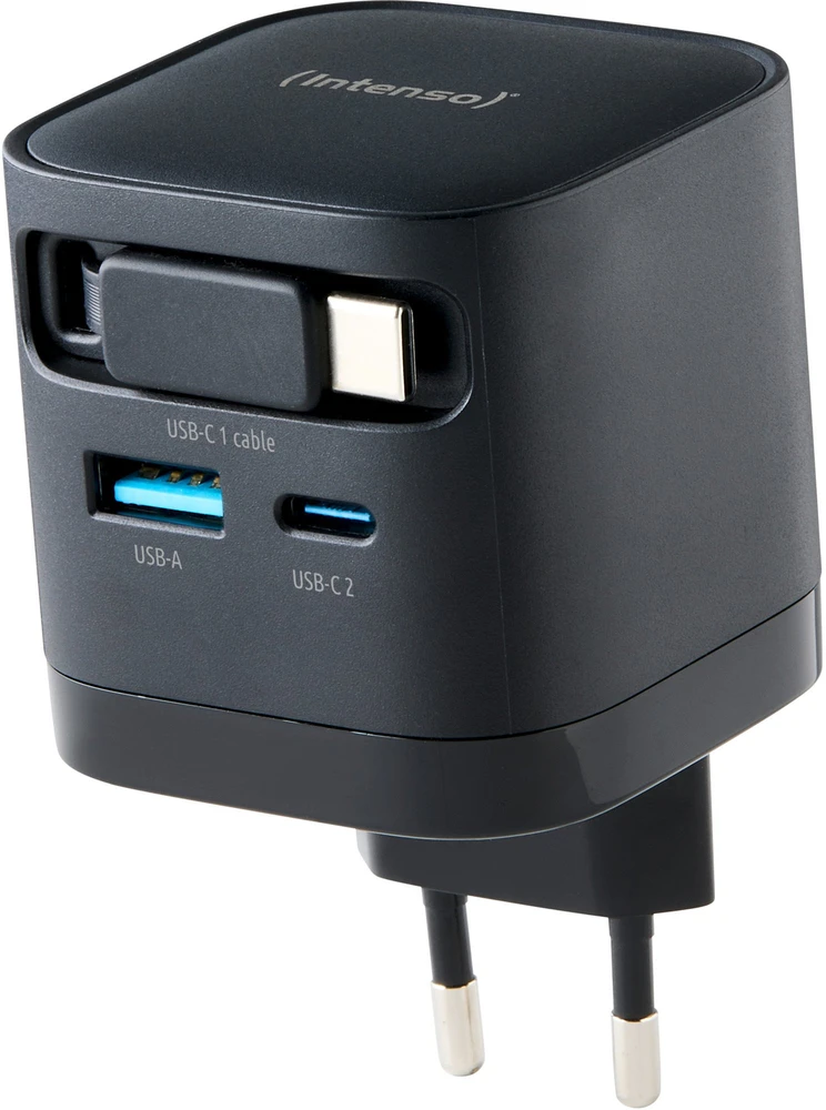 Įkroviklis Intenso adapter zasilający 1x USB-A 1x USB-C 65 W (7806520)