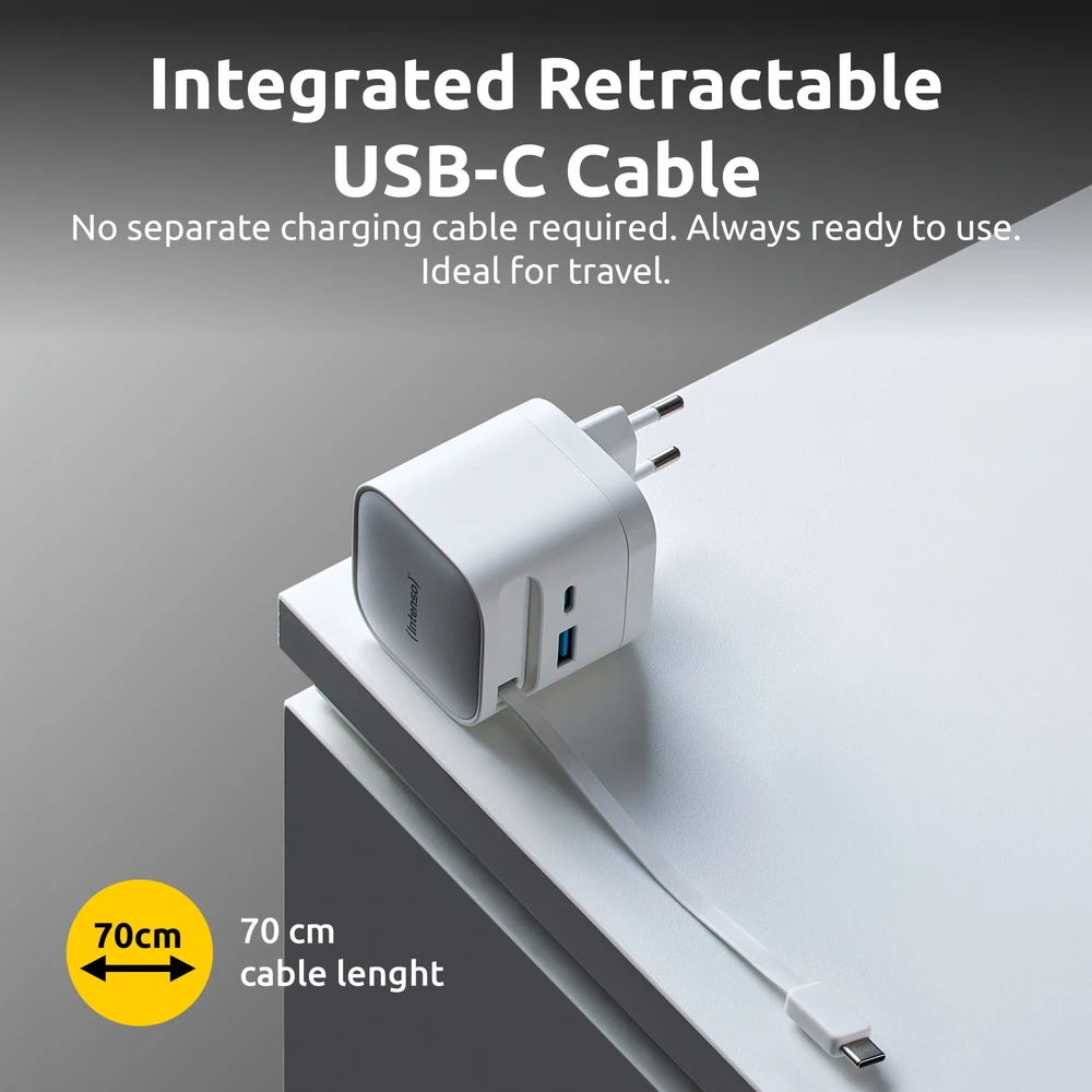 Įkroviklis Intenso Adapteris 7806522 1x USB-A 1x USB-C 65 W (7806522)