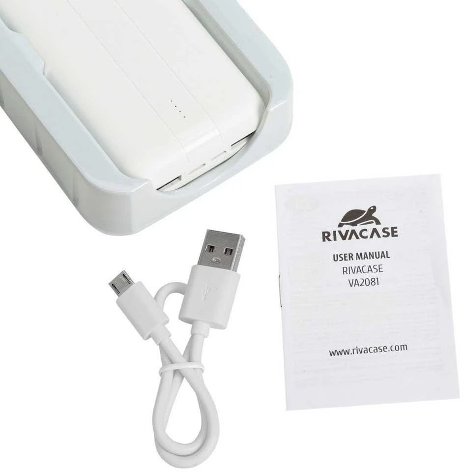 RivaCase VA2081 20000 mAh Baltas Powerbank