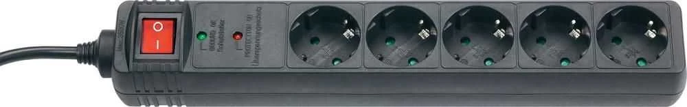 EnerGenie | Įtampos apsaugos filtras SPG5-C-5/ 1,5 m/ 5 lizdai/ Juoda
