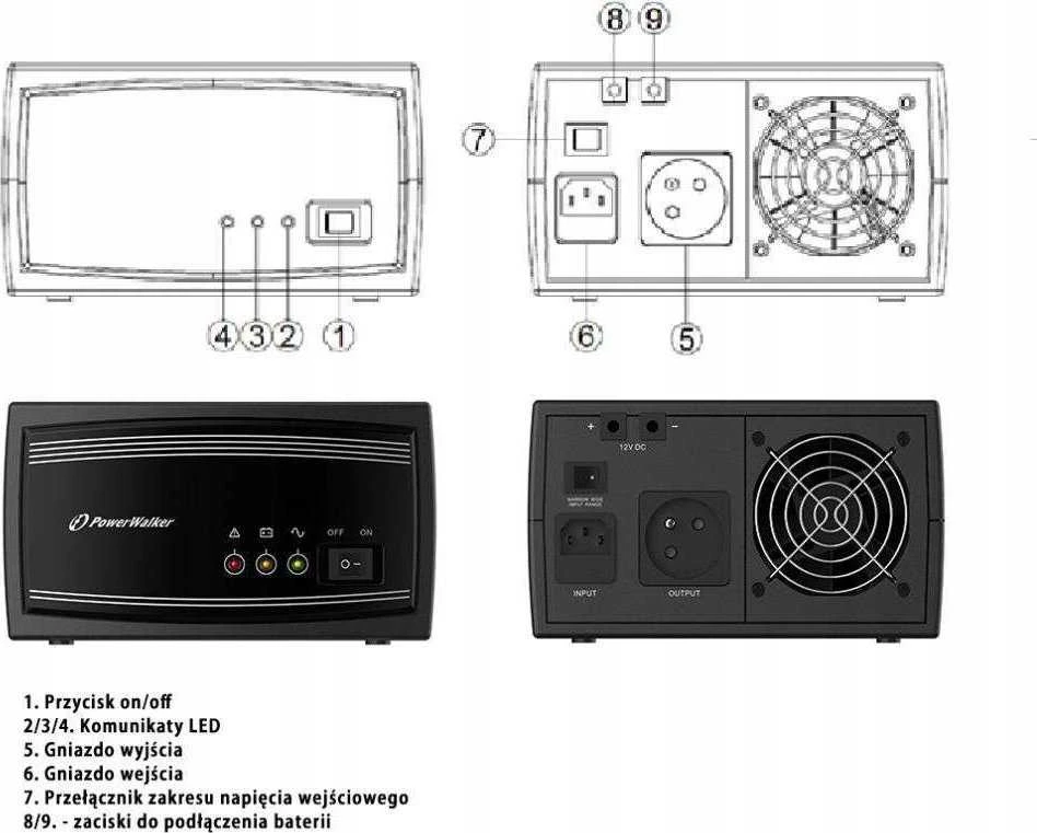 Power Walker POWERWALKER Inverter 650VA Charger 15A Pure Sine Wave