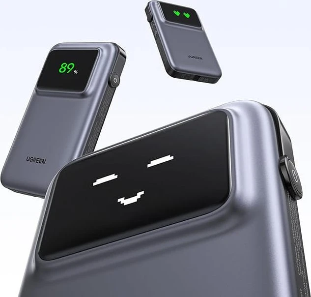 Nešiojamas įkroviklis UGREEN 10000mAh Power Bank su integruotu kabeliu