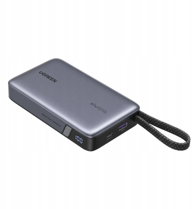 UGREEN nešiojama baterija (Power Bank) 20000mAh, 67W, su integruotu kabeliu, greitasis įkrovimas
