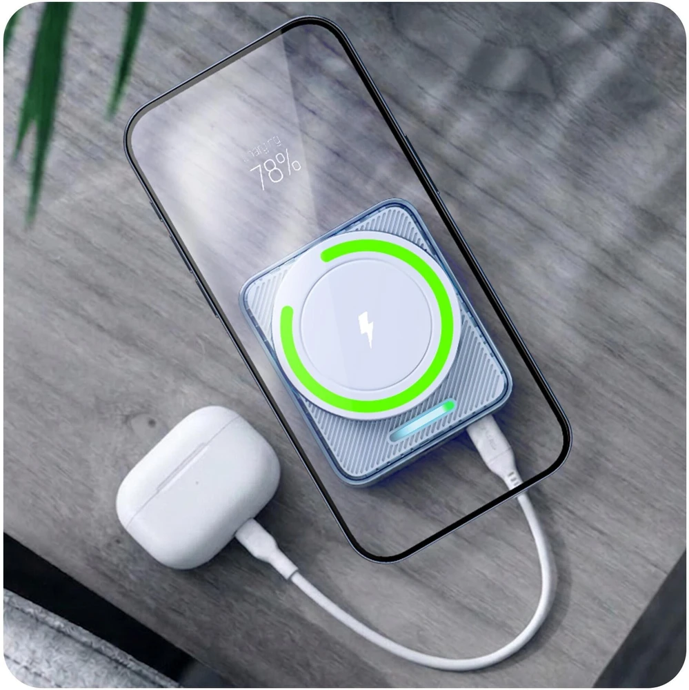3mk PowerMag Handy MagSafe 5000 mAh 22.5W balta