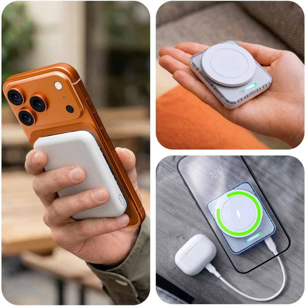 3mk PowerMag Handy MagSafe 5000 mAh 22.5W balta