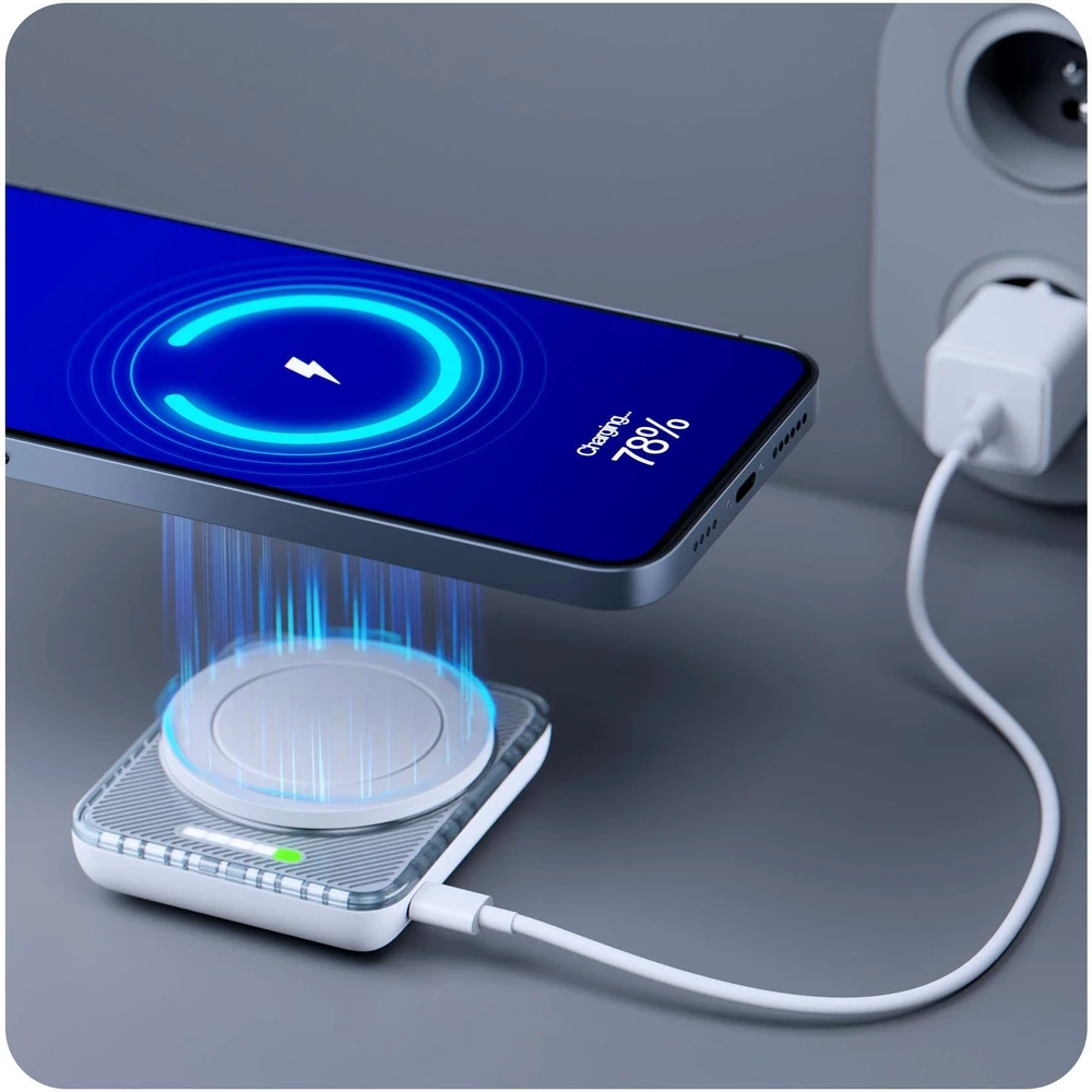 3mk PowerMag Handy MagSafe 5000 mAh 22.5W balta