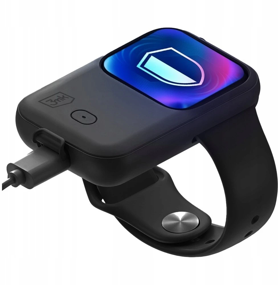 3MK Endurance nešiojamas dėklas Apple Watch 44mm/45mm 2,5W 1200mAh USB-C, juodas