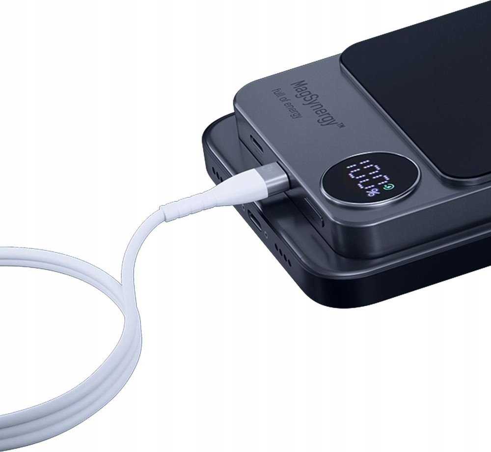 Powerbank 3mk MagSynergy su MagSafe 5000mAh 18W - juodos spalvos