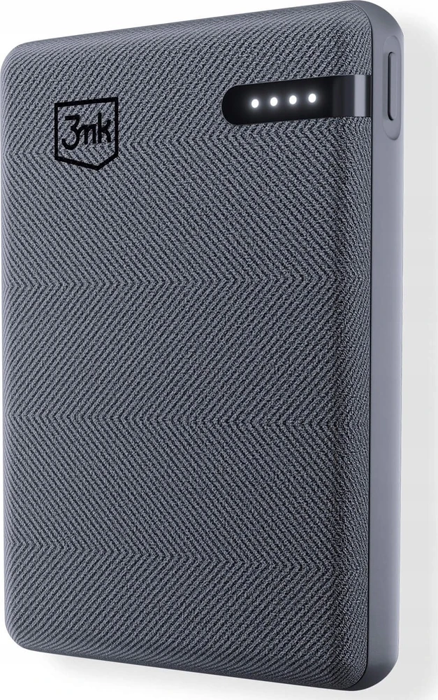 3Mk apsaugos priedai - 3mk kišeninė išorinė baterija 5000 mAh 12 W USB 1C-Pilkas