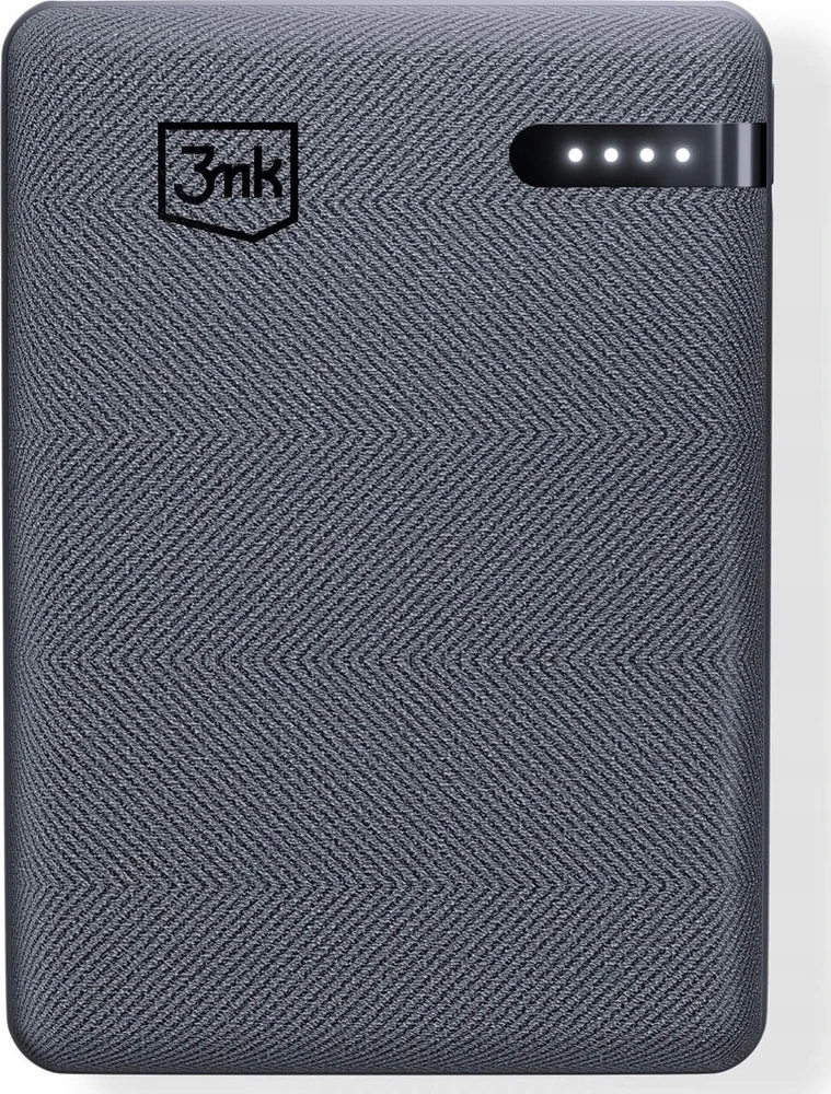 3Mk apsaugos priedai - 3mk kišeninė išorinė baterija 5000 mAh 12 W USB 1C-Pilkas