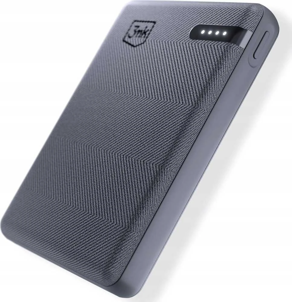 3Mk apsaugos priedai - 3mk kišeninė išorinė baterija 5000 mAh 12 W USB 1C-Pilkas
