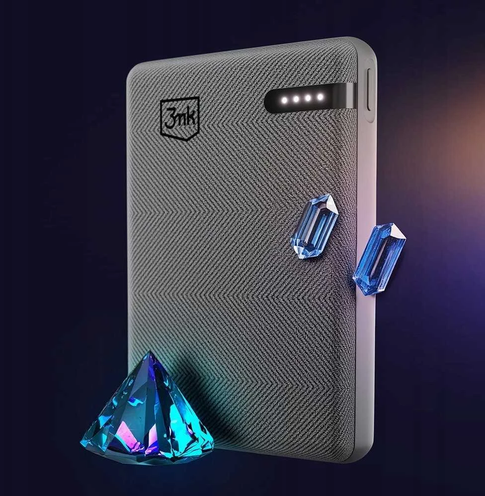 3Mk apsaugos priedai - 3mk kišeninė išorinė baterija 5000 mAh 12 W USB 1C-Pilkas