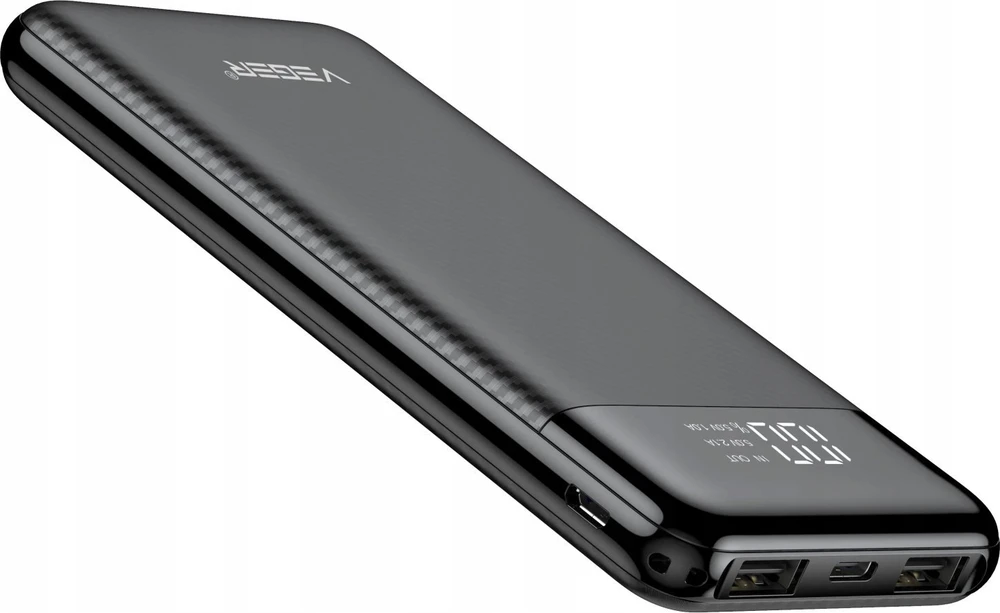 Powerbank Veger L11 (W1087) 10000 mAh juodas