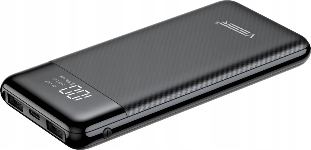 Powerbank Veger L11 (W1087) 10000 mAh juodas
