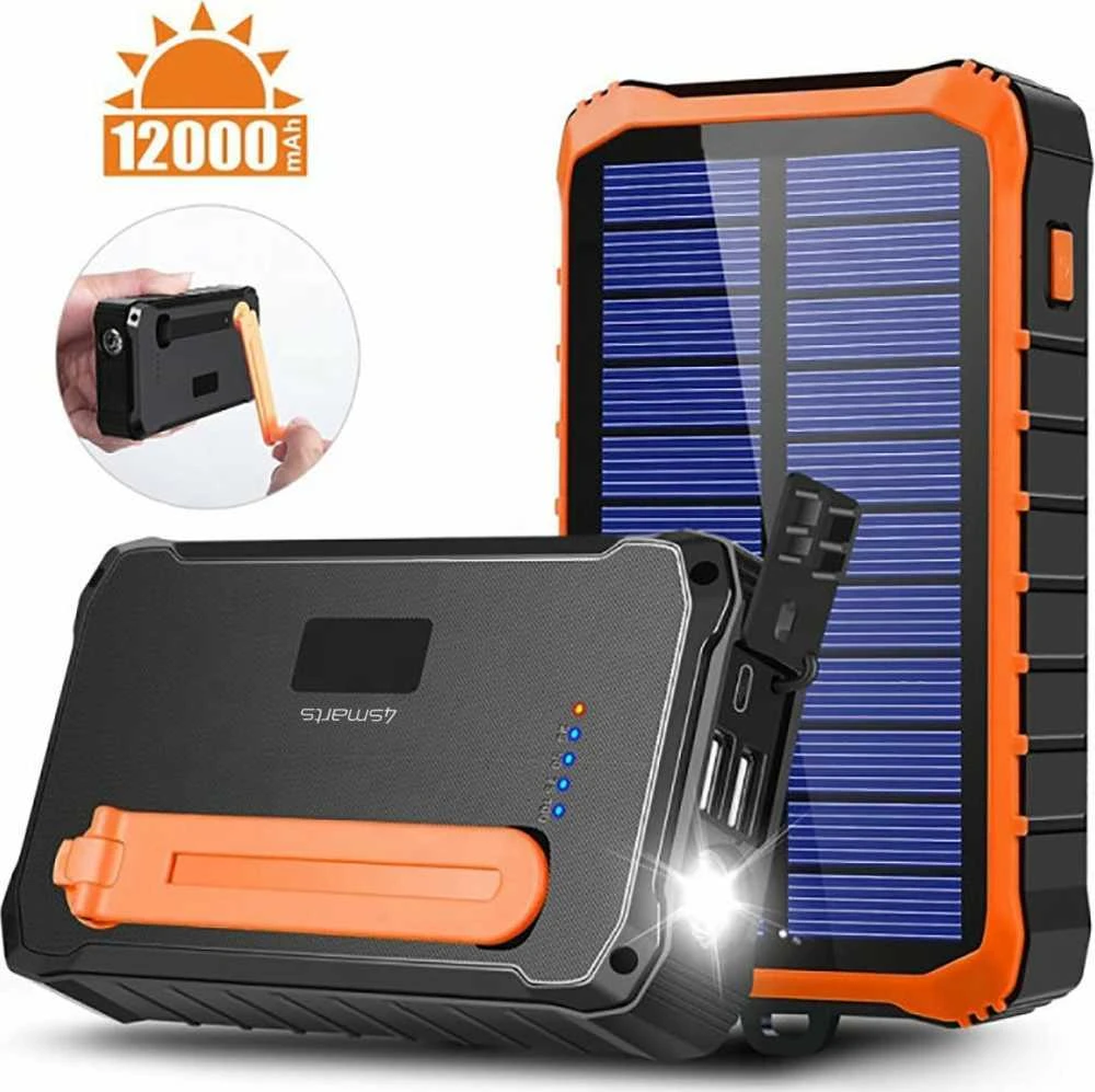 Solar powerbank 4smarts Prepper 12000mAh pilkas