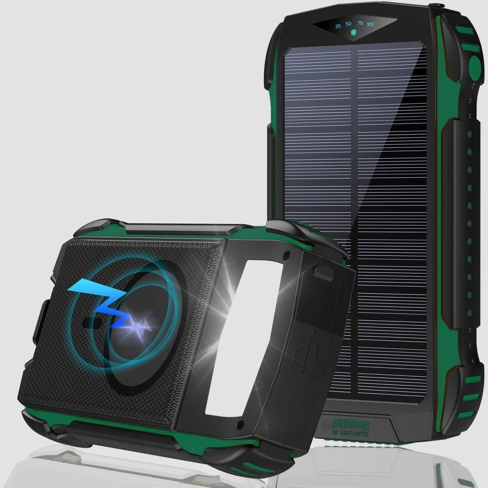 4Smarts Solar Power Bank Rugged TitanPack UltiMag 20000mAh Žalias ( Žalias)
