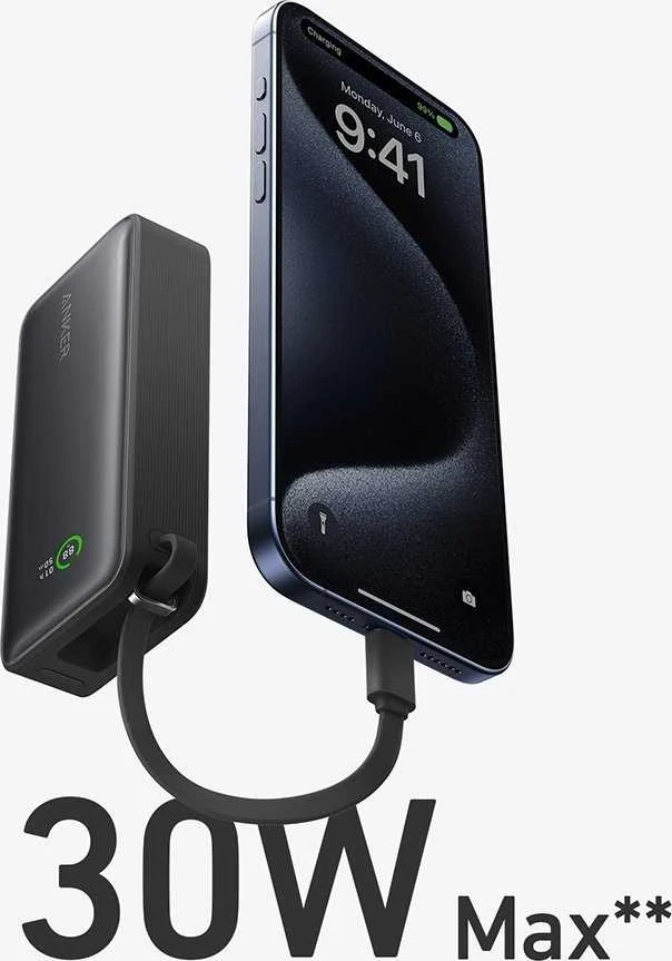 Anker 545 Nano Power Bank | A1259G11 | 10000 mAh | Juodas
