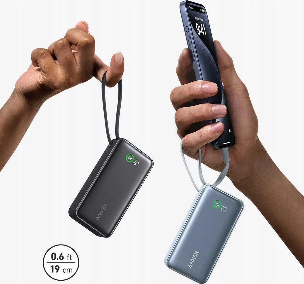 Anker 545 Nano Power Bank | A1259G11 | 10000 mAh | Juodas