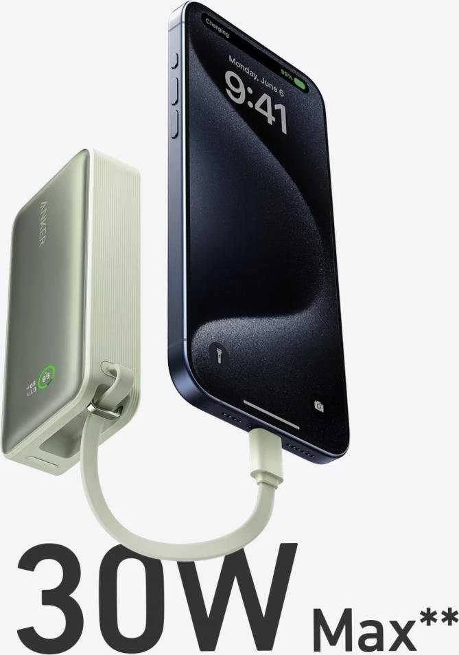 Anker 545 Nano Power Bank | A1259G61 | 10000 mAh | Žalias