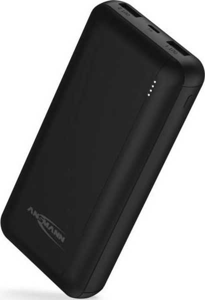 Išorinė baterija POWER BANK ANSMANN (PB212) 20000mAh (2xUSB; 1xUSB-C) juoda