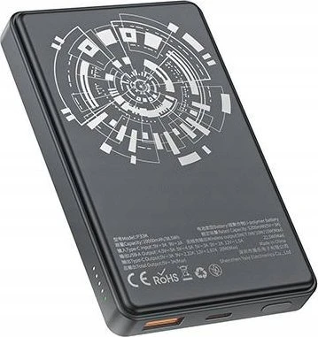 AWEI PowerBank MagSafe P33K 10000mAh22.5W juodos spalvos