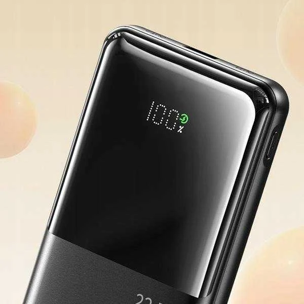AWEI PowerBank P76K 10000mAh 22.5W juodos spalvos Digital Ekranas