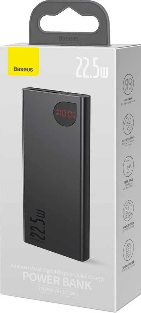 Powerbank Baseus Adaman Metal 10000mAh 2xUSB USB-C Lightning MicroUSB 22.5W – juoda