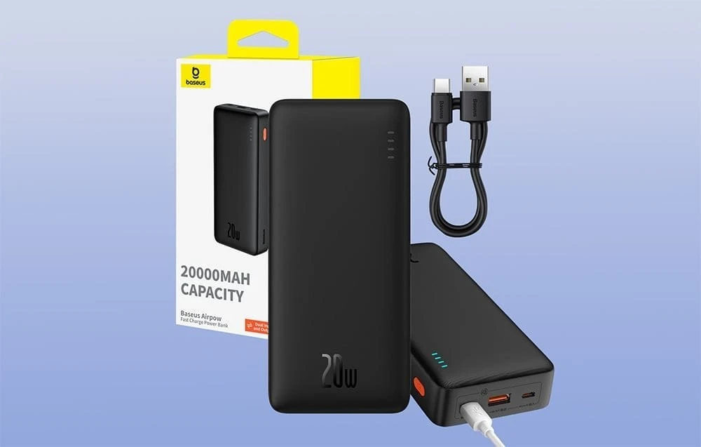 Baseus Airpow 20000mAh 20W maitinimo blokas (juodas)