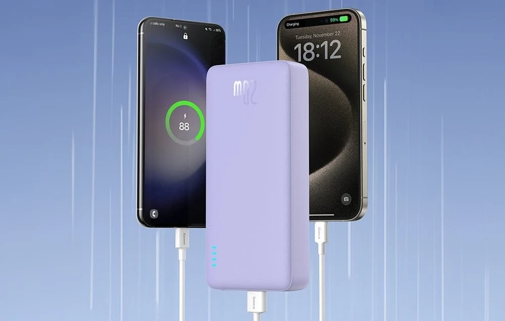 Baseus Airpow 20000mAh 20W maitinimo blokas (violetinė)