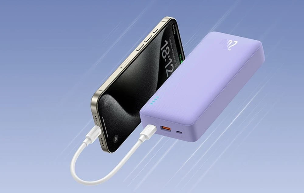 Baseus Airpow 20000mAh 20W maitinimo blokas (violetinė)
