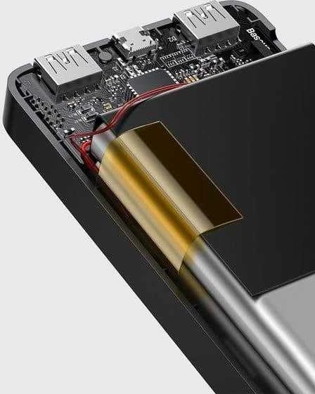 Išorinė baterija Power Bank Baseus Bipow Type-C PD+2xQuick Charge 3.0 15W 30000mAh su ekranu juoda PPBD050201