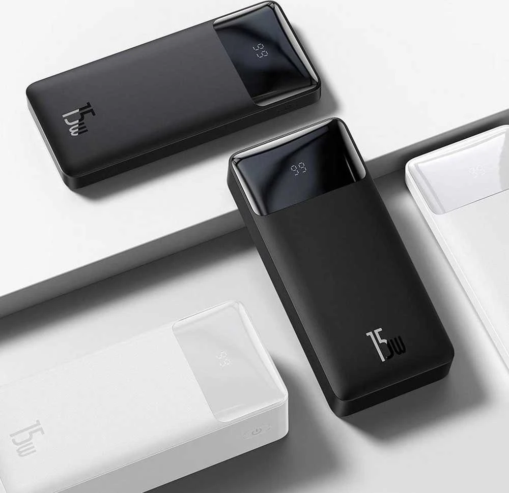 Baseus Bipow maitinimo blokas su ekranu 10000mAh 15W (Overseas Edition) (Juodas)