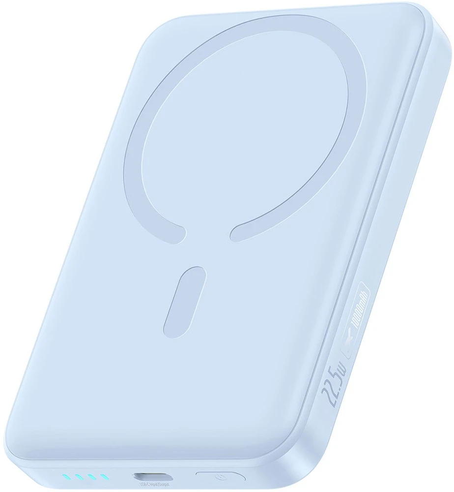 „Baseus“ indukcinė išorinė baterija 10000mAh 22,5W „MagSafe“ su USB-C laidu 20V/3A 0,3m - mėlyna