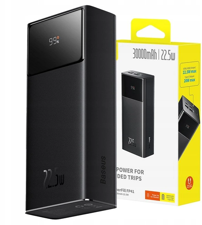 Baseus EnerFill 22.5W Powerbank 30000mAh Cosmic Juodas