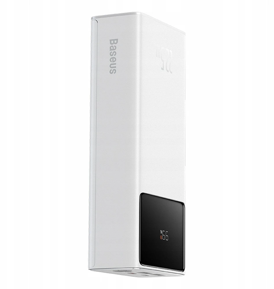 Baseus EnerFill FP41 30000mAh 22.5W Powerbank su Baseus Simple USB-A – USB-C 3A 30cm Kabelis – baltos spalvos