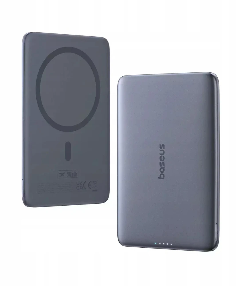Baseus PicoGo AM41 ultra-slim magnetic 5000 mAh 20W pilka