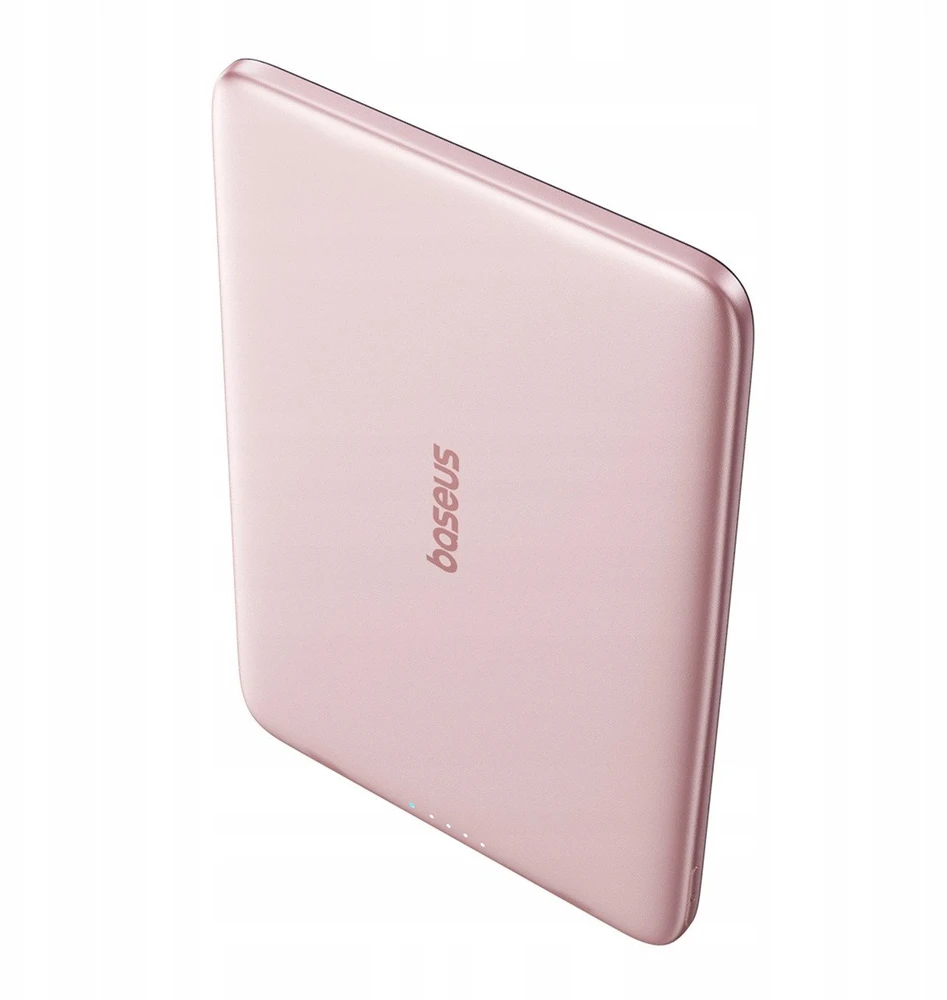 Baseus PicoGo AM41 5000mAh 20W itin plonas „MagSafe“ išorinis akumuliatorius, suderinamas su Baseus paprastu USB-C 60W 30cm laidu - Rožinė