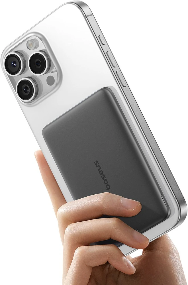 Baseus PicoGo AM41 ultra-slim magnetic 5000 mAh 20W juoda