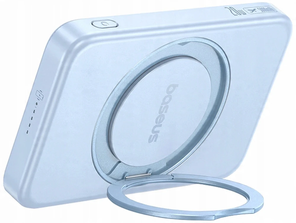 Baseus powerbank with stand PicoGo Qi2 5000mAh 20W (mėlynas)