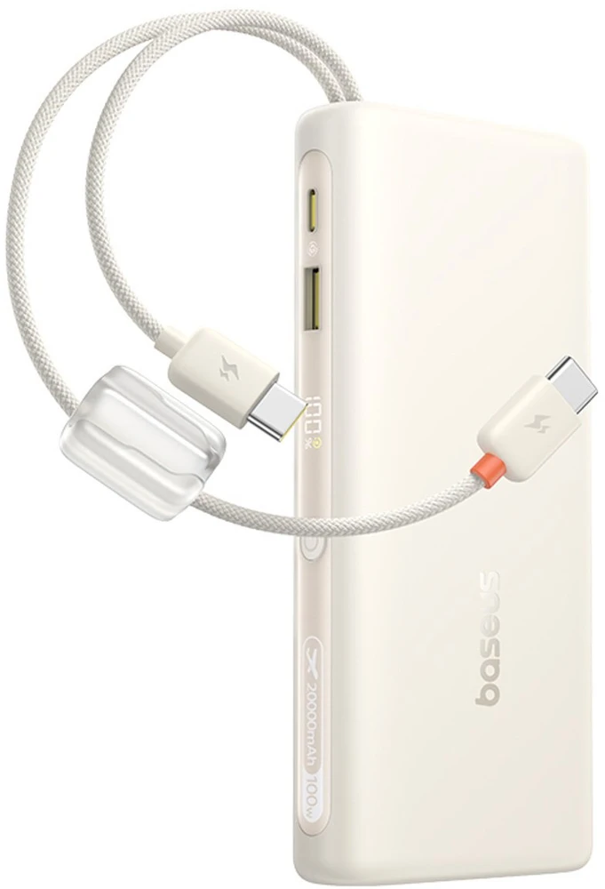 Baseus EnerFill FC41 20000 mAh USB-C 100W smėlio spalva