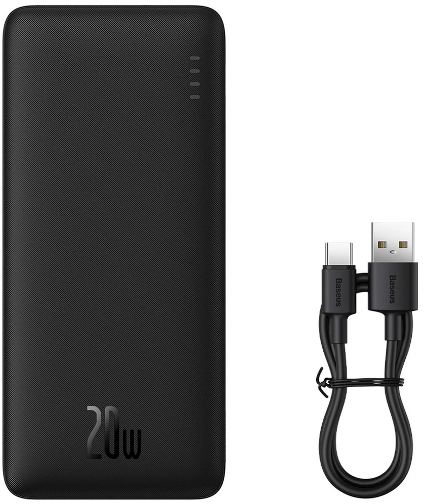 „Baseus Airpow“ greitojo įkrovimo ausinės, 20 W, 30000 mAh, juodas