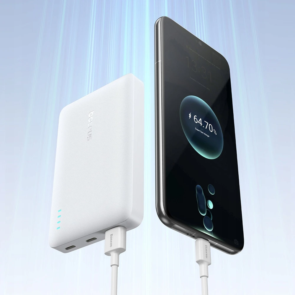 Baseus EnerFill FP21 10000 mAh USB-A USB-C 22.5W balta