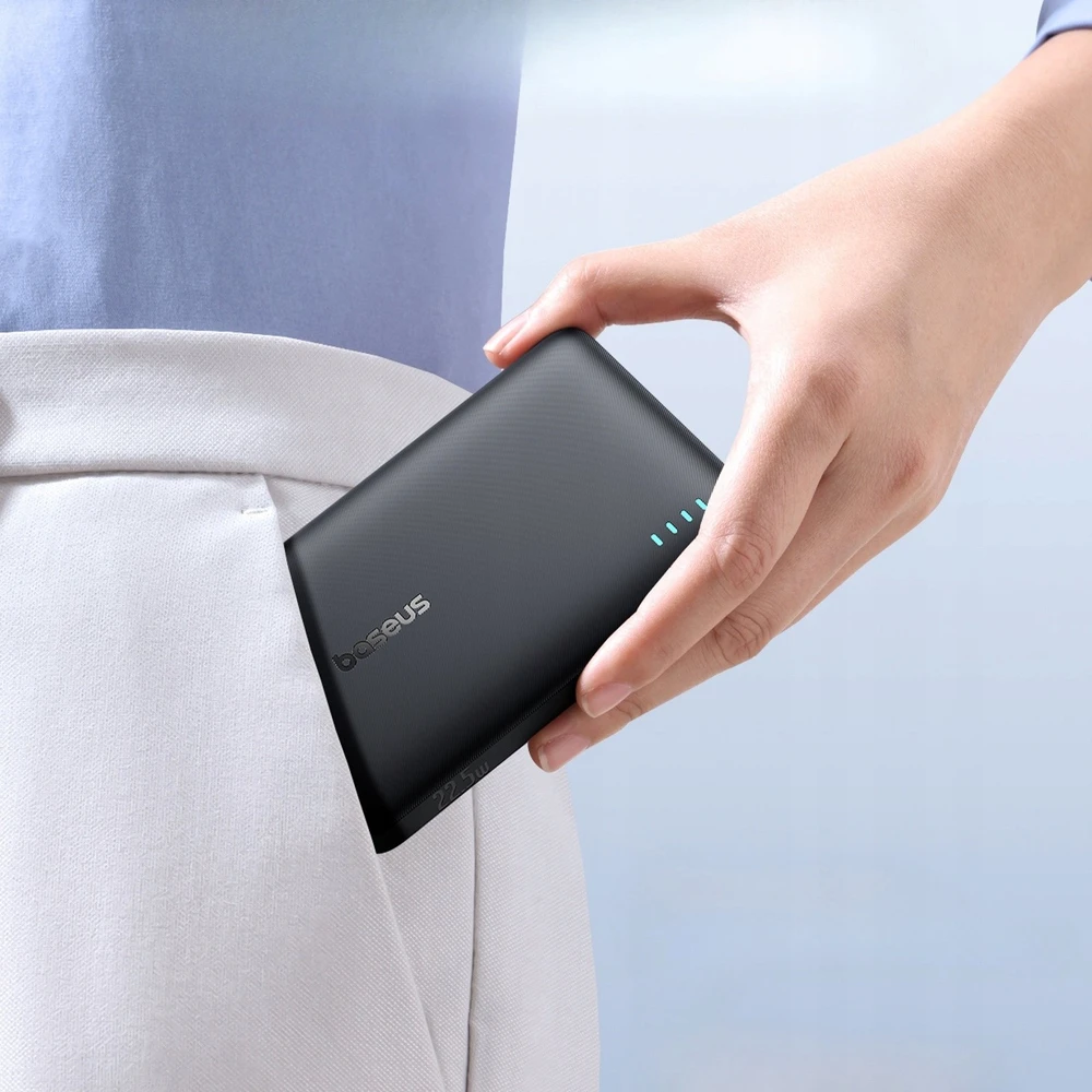 Baseus EnerFill FP21 10000 mAh USB-A USB-C 22.5W juoda