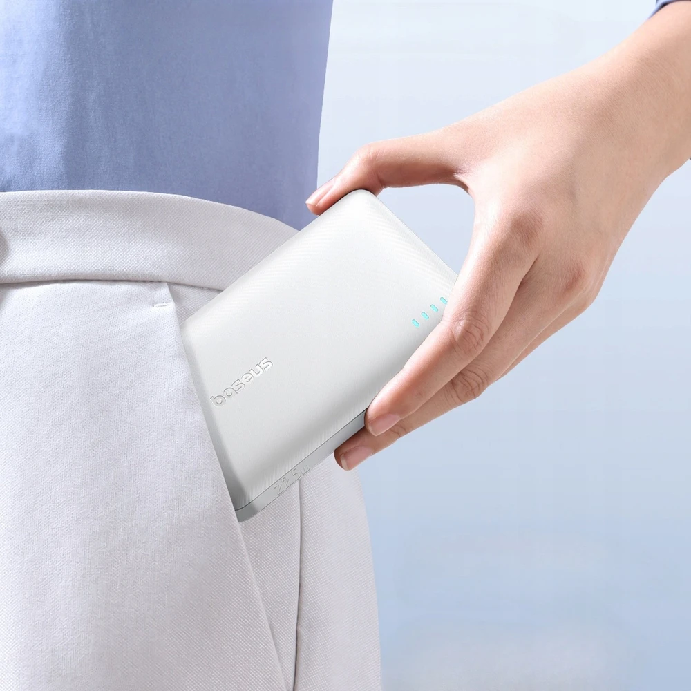 Baseus EnerFill FP21 10000 mAh USB-A USB-C 22.5W balta
