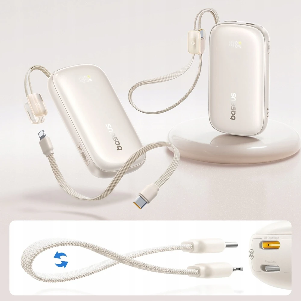 Baseus EnerFill FC21 Qpow 3 Ultra 10000 mAh 22.5W smėlio spalva