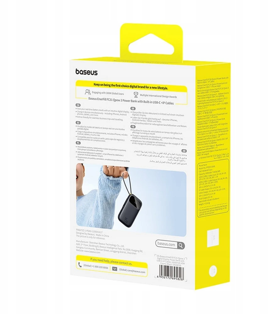 Baseus EnerFill FC31 10000 mAh 45W juoda